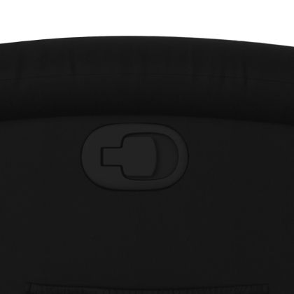 Фотьойл с регулируема облегалка, черен, изкуствена кожа