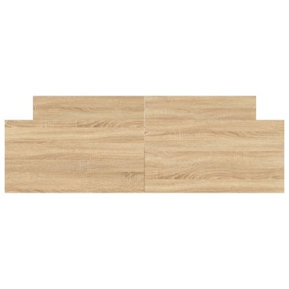 Рамка за легло с горна и долна табла, сонома дъб, 160x200 см