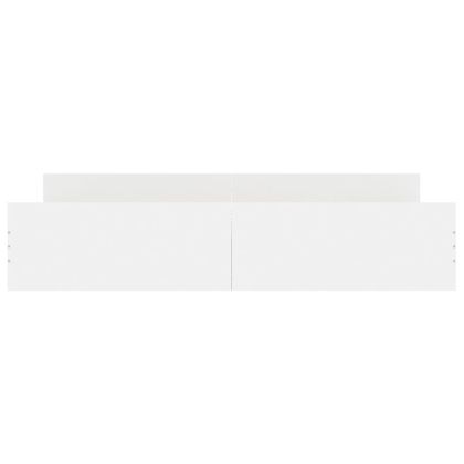 Рамка за легло с горна и долна табла, бяла, 180x200 см