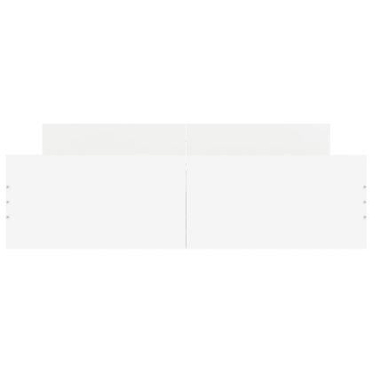 Рамка за легло с горна и долна табла, бяла, 160x200 см