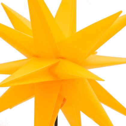 Коледна лампа със заземяващ шип, LED, сгъваема, жълта, 57 см