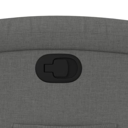 Фотьойл с регулируема облегалка, тъмносив, плат