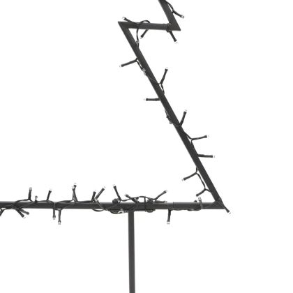 Коледна светеща украса елха с шипове, 80 LED, 60 см