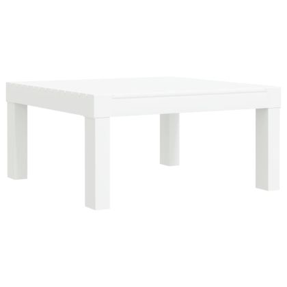 Шезлонг с възглавници, бял, PP