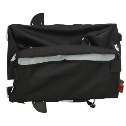 Ремарке за велосипед, черно и сиво, 30 кг, желязо