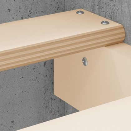 Рамка за легло с горна и долна табла, бетонно сива, 160x200 см