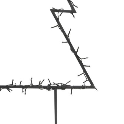 Коледна светеща украса елха с шипове, 115 LED, 90 см