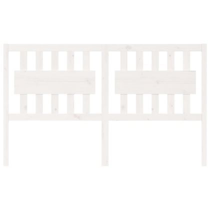 Горна табла за легло, бяла, 155,5x4x100 см, бор масив