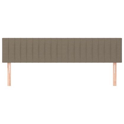 Горни табли за легло, 2 бр, таупе, 100x5x78/88 см, плат