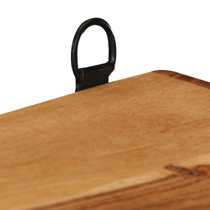 Кубични рафтове за стена, 3 части, акациево дърво масив