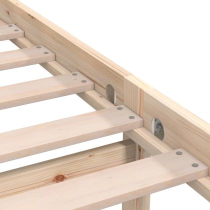 Рамка за легло, масивно дърво бор, 75x190 см, Small Single