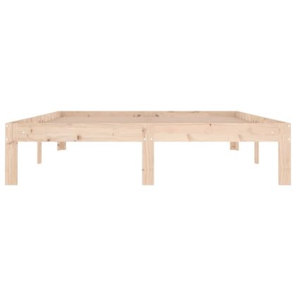 Рамка за легло, дърво масив, 135x190 cм, Double