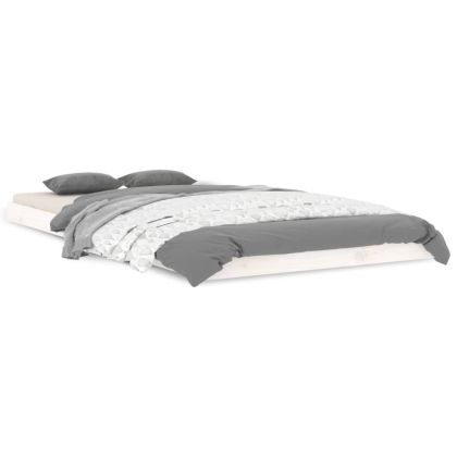 Рамка за легло, бяла, 100х200 см, бор масив