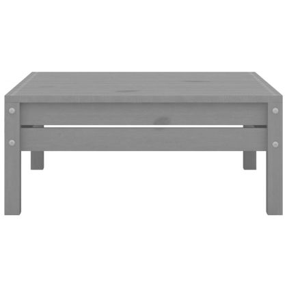 Градински лаундж комплект, 5 части, сив, бор масив