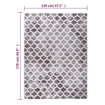 Перящ се килим многоцветен 120x170 см противоплъзгащ