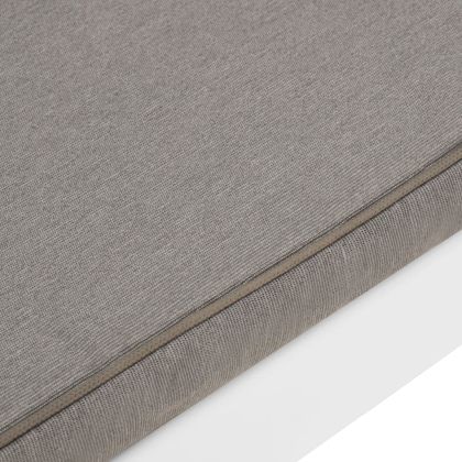 Градински лаундж пейки с възглавници 2 бр пластмаса бели