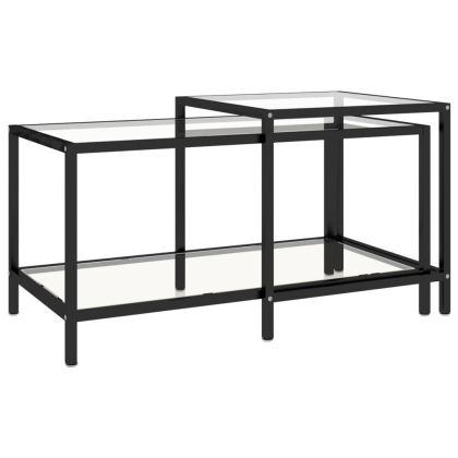 Масички за чай, 2 бр, закалено стъкло, прозрачни