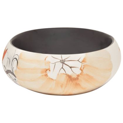 Мивка за плот, многоцветна, овална, 59x40x15 см, керамика