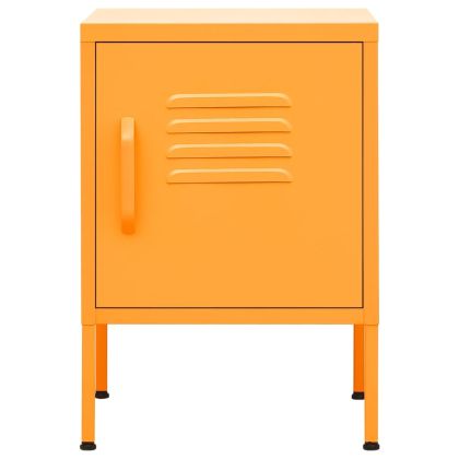 Нощно шкафче, горчица жълто, 35х35х51 см, стомана