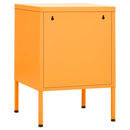 Нощно шкафче, горчица жълто, 35х35х51 см, стомана