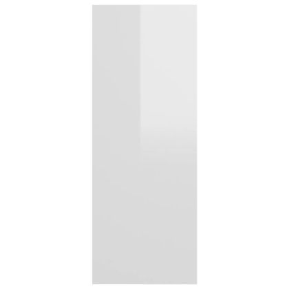 Конзолна маса, бял гланц, 78x30x80 см, инженерно дърво