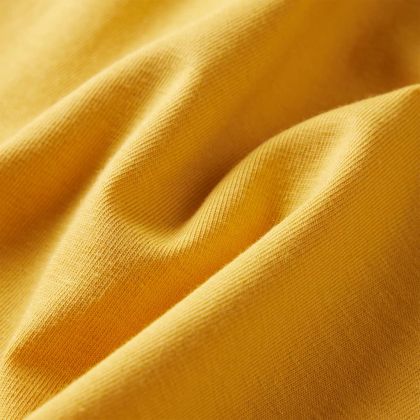 Детска тениска с дълъг ръкав, тъмна охра, 92