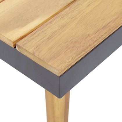 7-местен градински комплект с възглавници, акация масив, кафяв