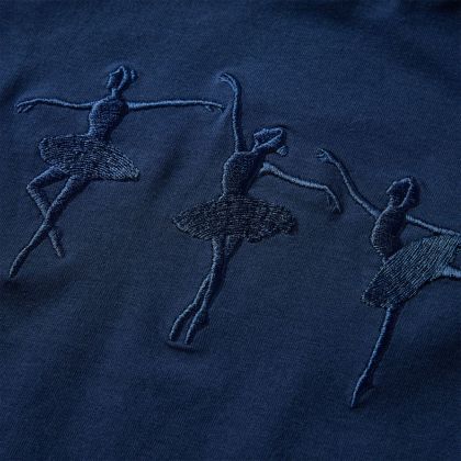 Детска тениска с дълъг ръкав , тъмносиня, 92