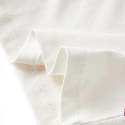 Детска тениска с дълъг ръкав, екрю, 92