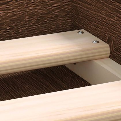 Рамка за легло, кафяв дъб, 75x190 см, Small Single