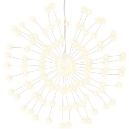 Коледни звездни светлини 140 LED 2 бр топло бяло 17 см
