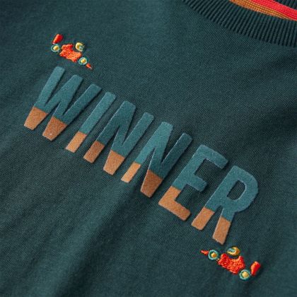 Детска тениска с дълъг ръкав, тъмнозелена, 92