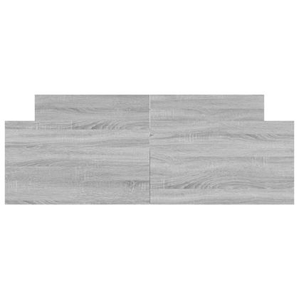 Рамка за легло с горна и долна табла, сив сонома, 140x190 см