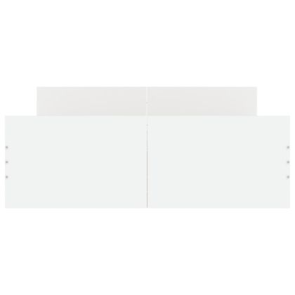 Рамка за легло с горна и долна табла, бяла, 120x200 см