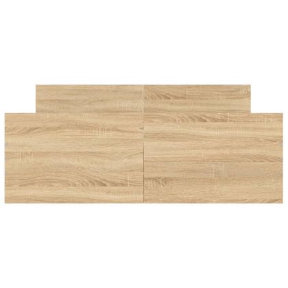 Рамка за легло с горна и долна табла, сонома дъб, 120x200 см