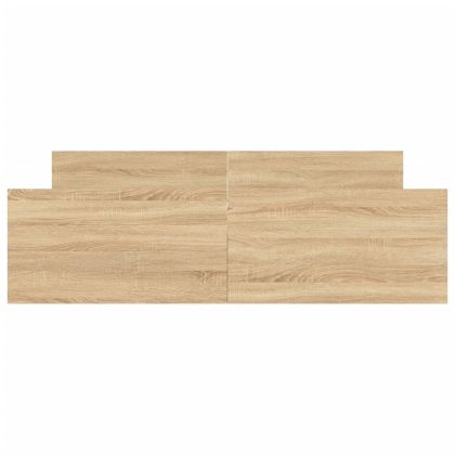 Рамка за легло с горна и долна табла, сонома дъб, 150x200 см