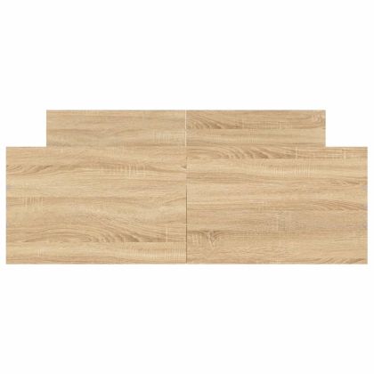 Рамка за легло с горна и долна табла, сонома дъб, 120x190 см