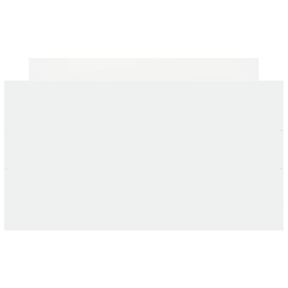 Рамка за легло с горна и долна табла, бяла, 100x200 см