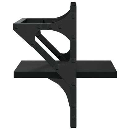 Стенни рафтове с пръти 2 бр черни 30x25x30 см