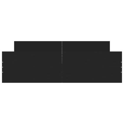 Рамка за легло с горна и долна табла, черна, 150x200 см