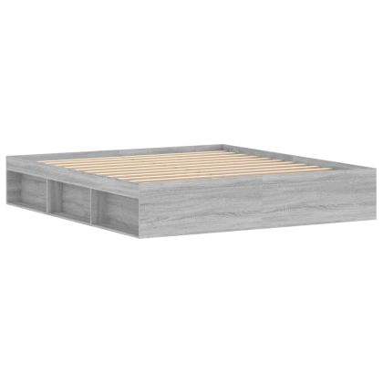 Рамка за легло, сив сонома, 180x200 cм, Super King Size