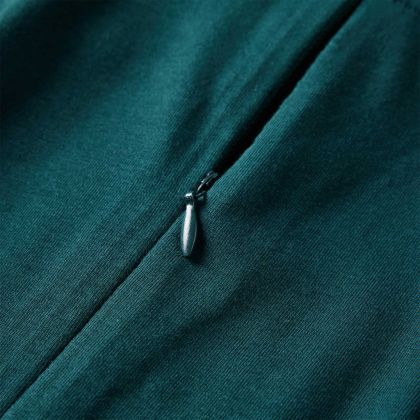 Детска рокля с дълъг ръкав, тъмнозелена, 92