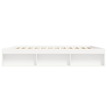 Рамка за легло, бяла, 200x200 см