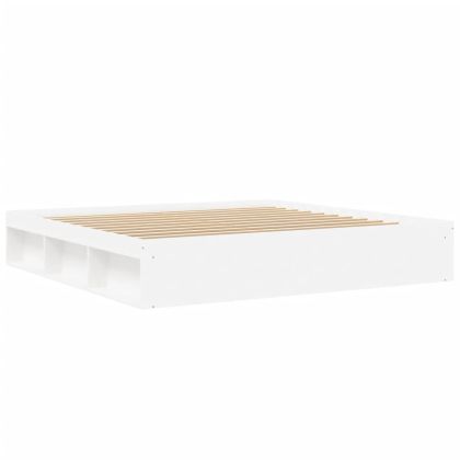 Рамка за легло, бяла, 200x200 см