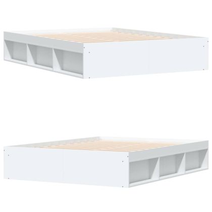 Рамка за легло, бяла, 160x200 см