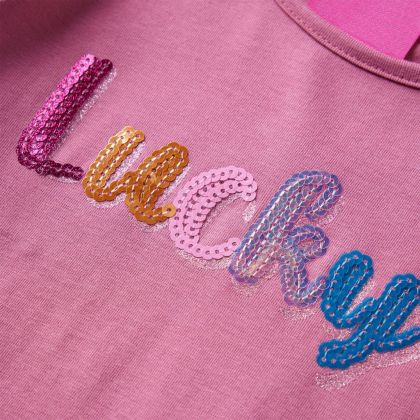 Детска тениска с дълъг ръкав, малинена, 92