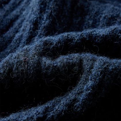 Детска жилетка, плетена, тъмносиня, 92