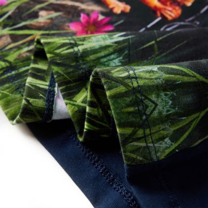 Детска рокля с дълъг ръкав, тъмносиня, 116