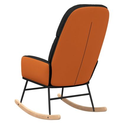 Люлеещ се стол, черен, текстил