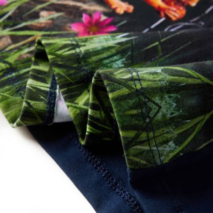 Детска рокля с дълъг ръкав, тъмносиня, 92